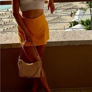 Zara Orange Mini Skirt